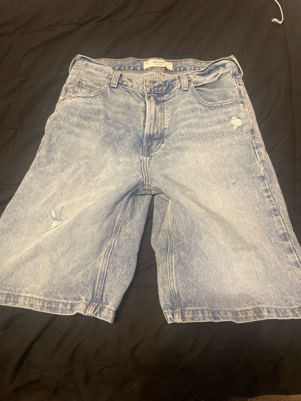 Hollister Men's Light Wash Denim Jean Shorts